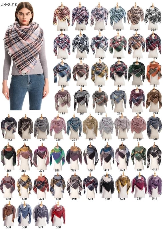 Women's Casual Lattice Polyester Scarf