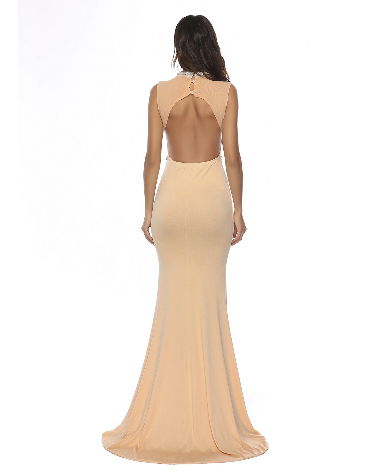 Diamond Backless Trailing Evening Dress( clearance sale