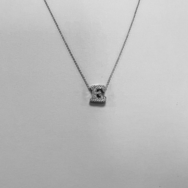 Minimalist Letter Copper Zircon Necklace In Bulk