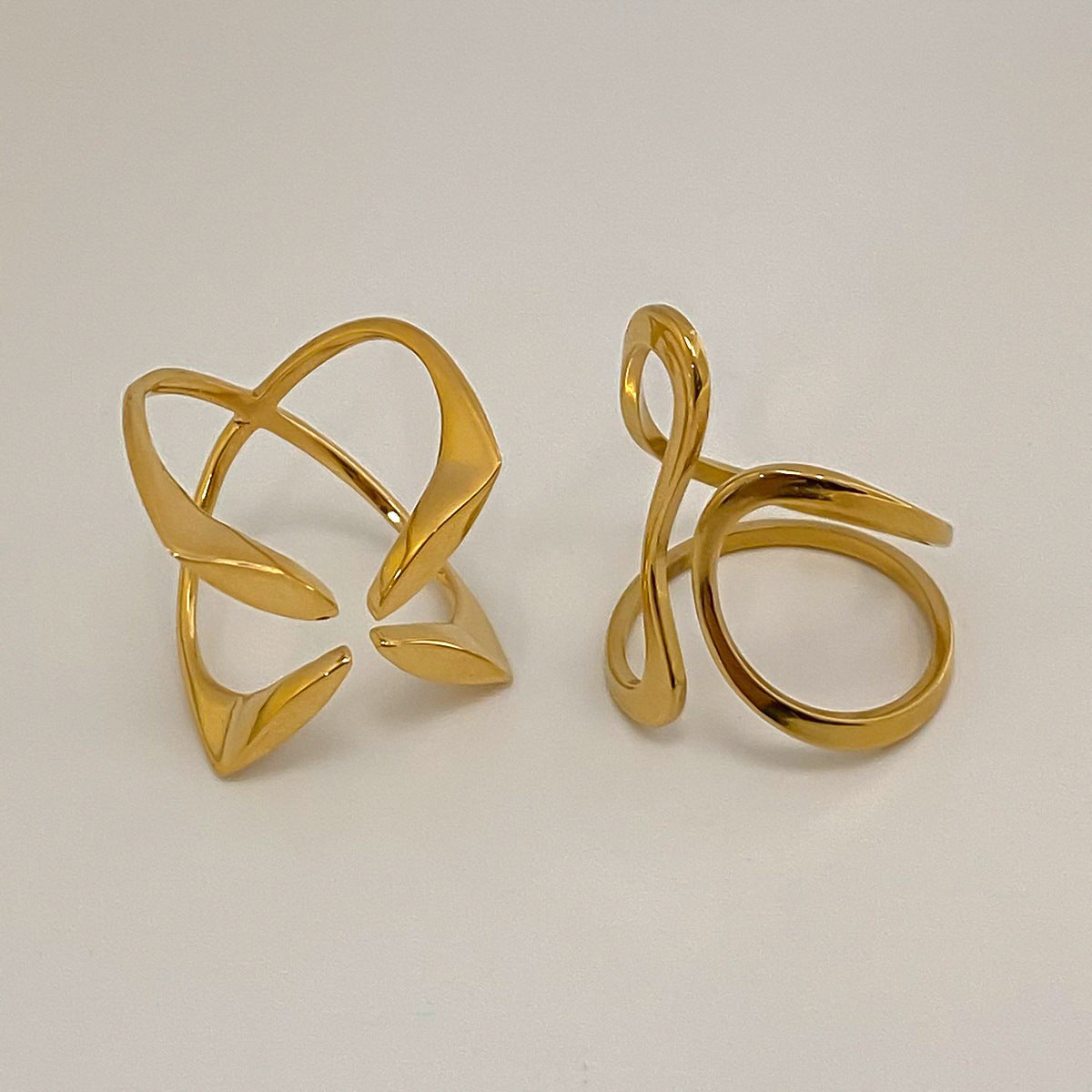 Stainless Steel Line Ring Titanium Steel Jewelry Niche Design Ring Ring