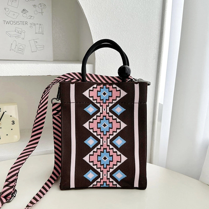 Women's Medium Polyester Butterfly Streetwear Square Magnetic Buckle Handbag