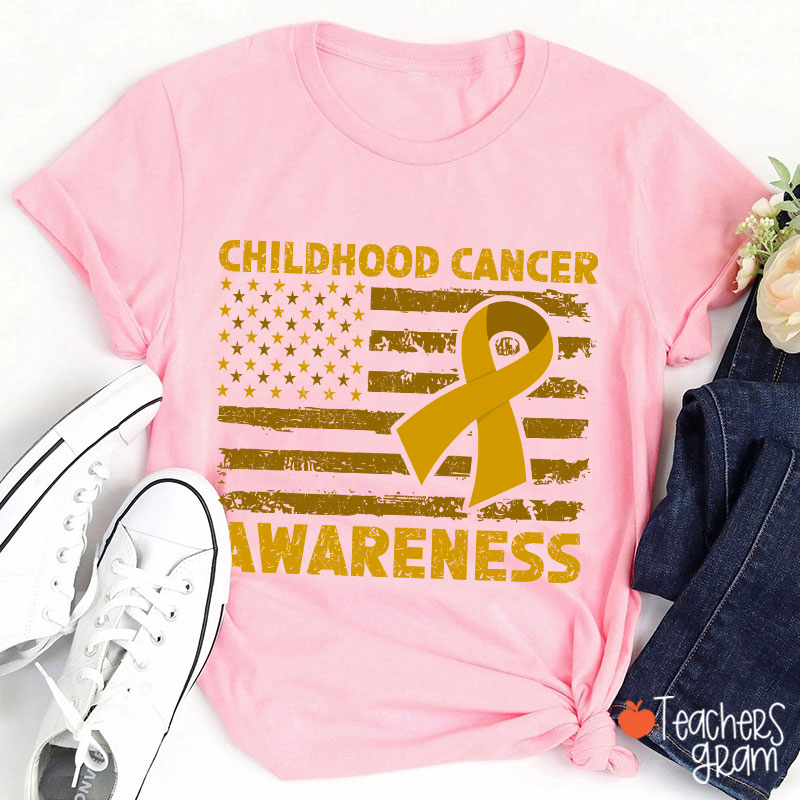 Childhood Cancer Awarenwss Teacher T-Shirt