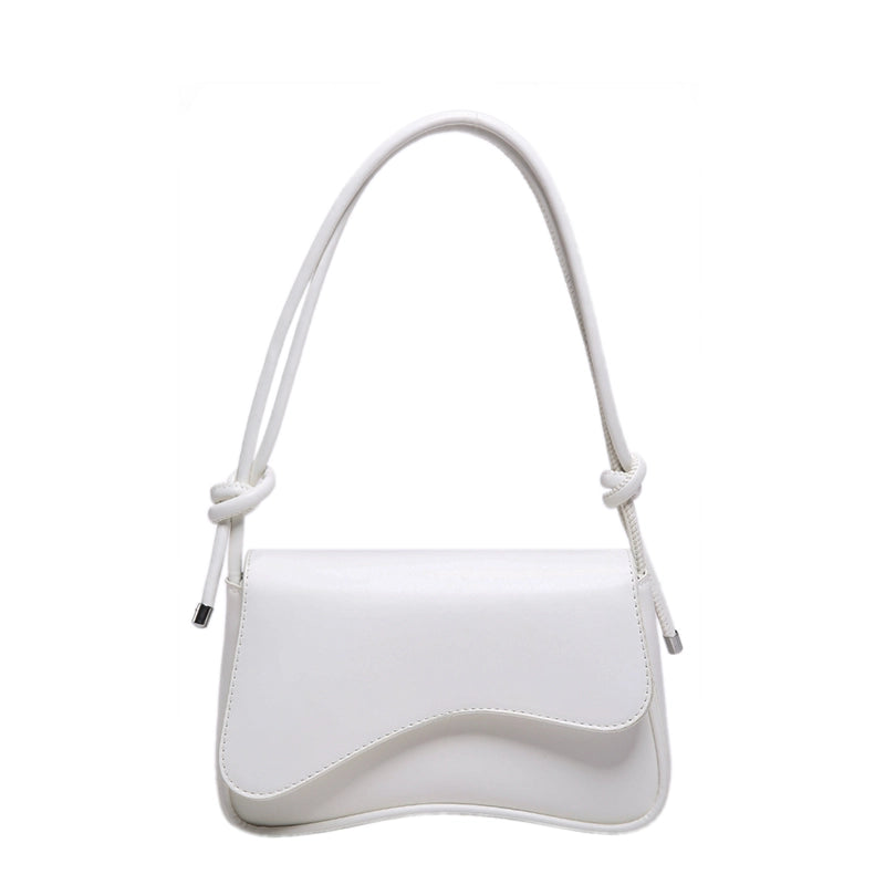 Women's Pu Leather Solid Color Streetwear Square Flip Cover Shoulder Bag Underarm Bag