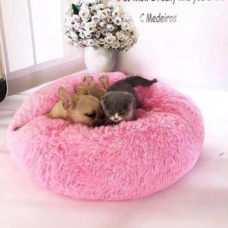 Calming Pet bed | Comfy Dog Bed High Stretch Soft Faux Fur for Dogs &  Cats