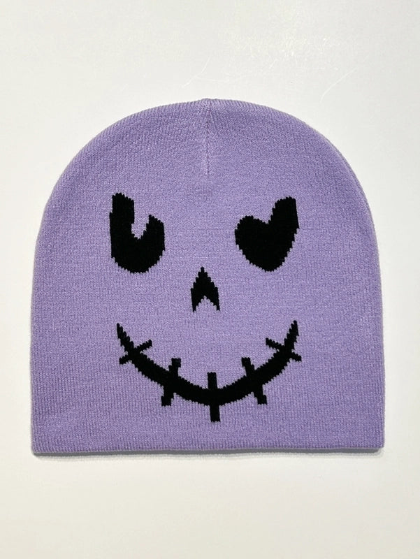 Unisex Commute Face Grimace Eaveless Beanie Hat