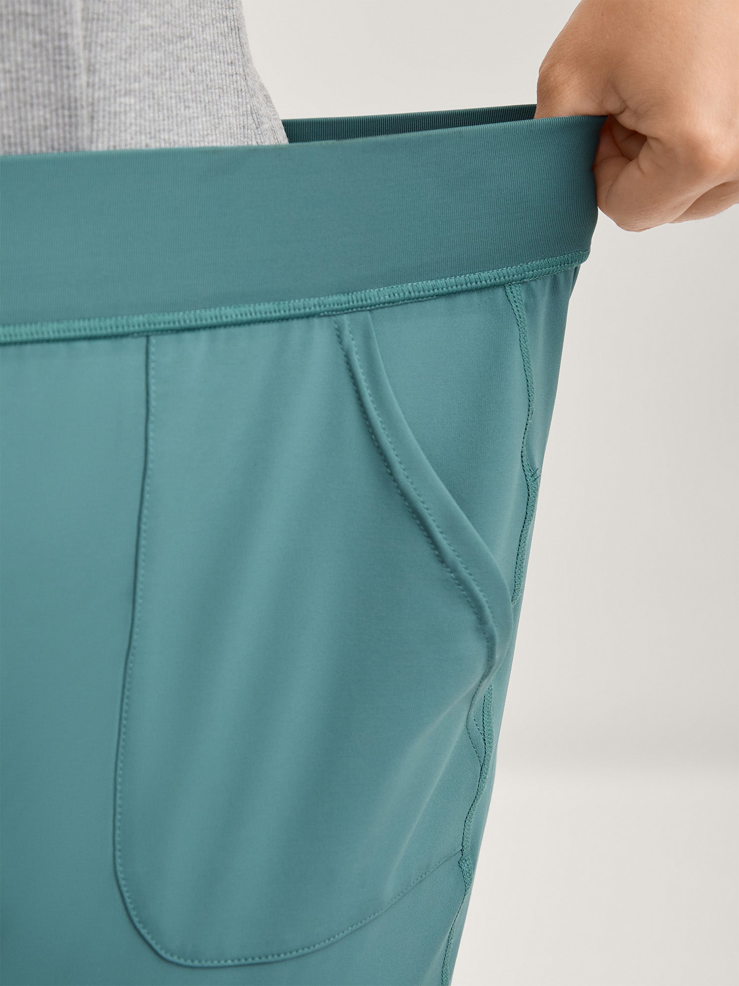Stretchy Pull-On Straight-Leg Pants