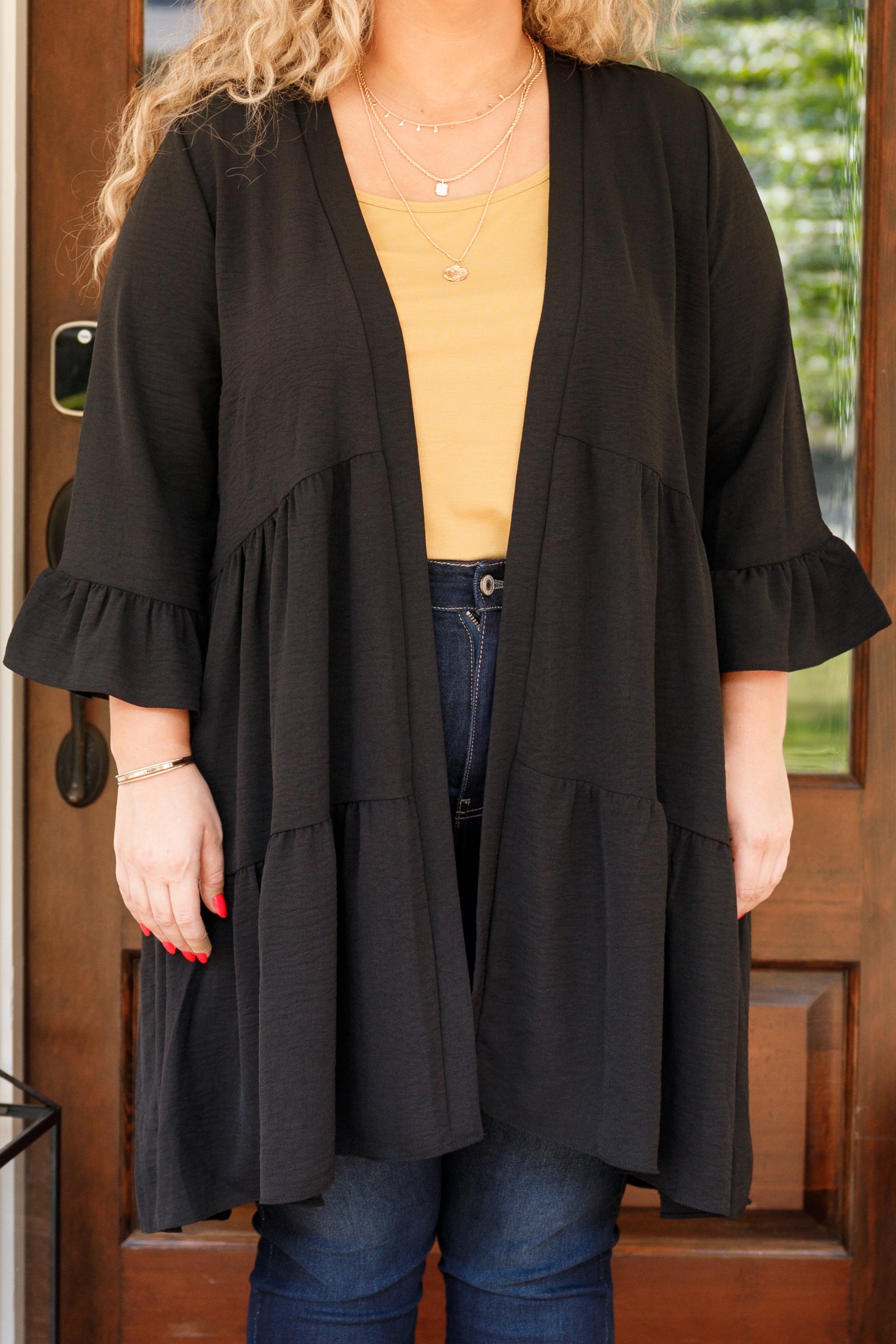 Under The Moon Cardigan. Black