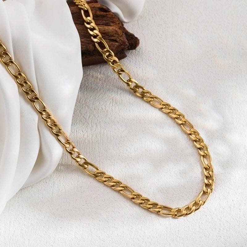 Casual Minimalist Solid Color 304 Stainless Steel 18K Gold Plated Stainless Steel Necklaces
