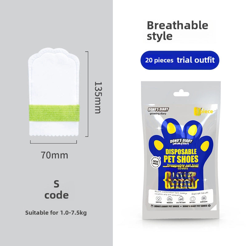 Pet Disposable Shoe Cover DONO'S DIARY Out Of Dirty Waterproof Non-slip Shoes Dog Disposable Foot Cover