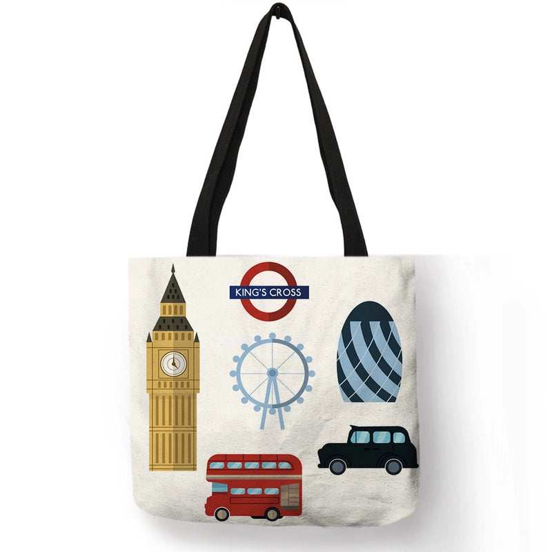 Women's Medium Polyester Printing Basic Classic Style Square Open Shoulder Bag