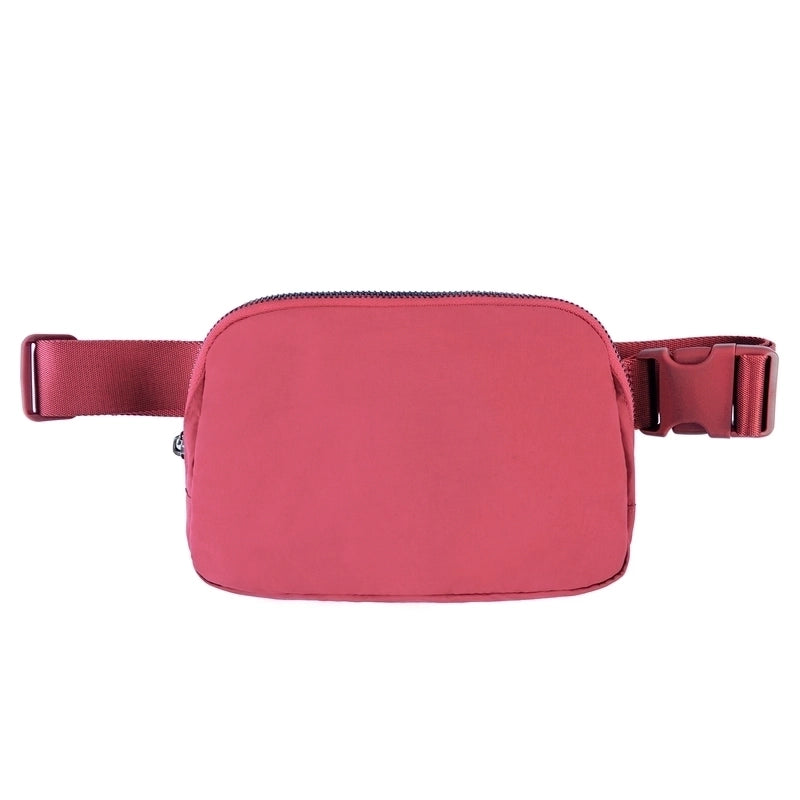 Women's Sports Solid Color Nylon Waist Bags