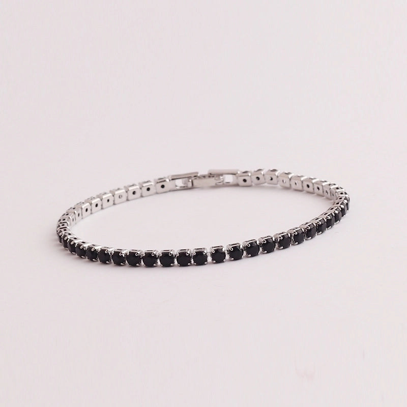 Copper Inlay Round Zircon Copper Bracelets