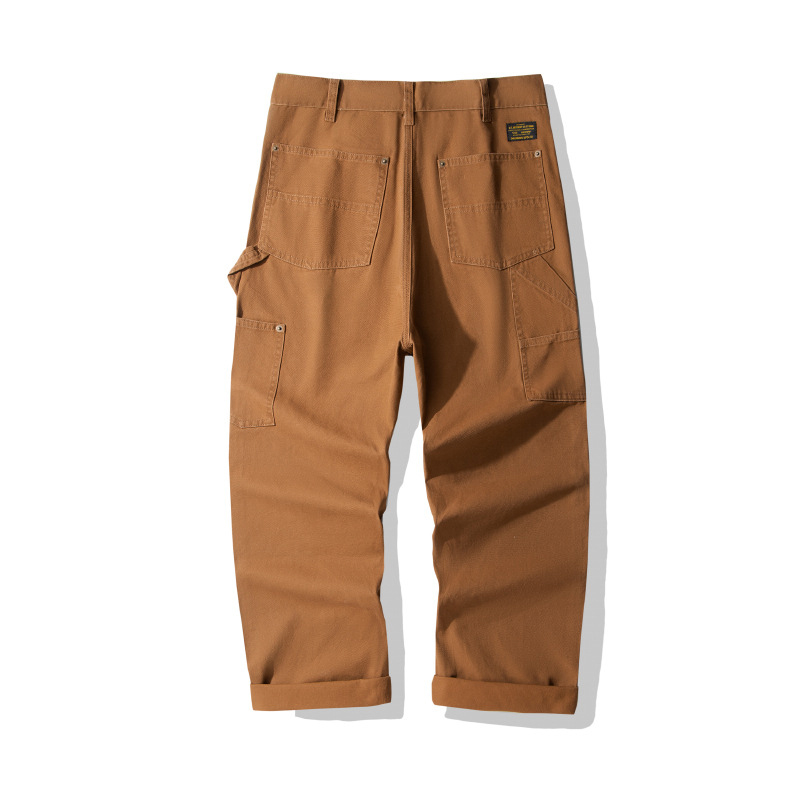 Men's Casual Striped Canvas Cargo Pants