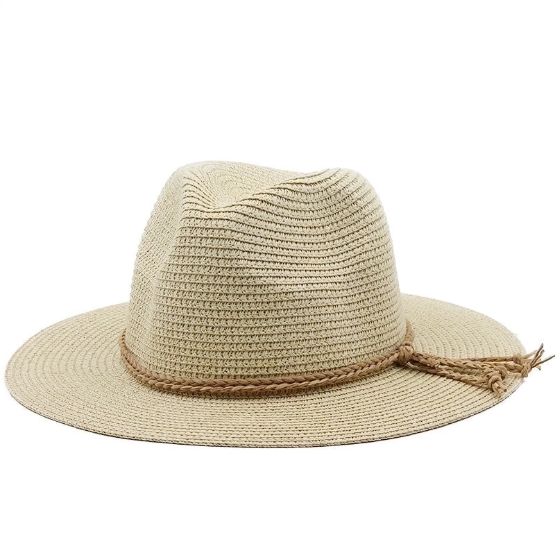 Women's Minimalist Classic Style Bow Knot Flat Eaves Straw Hat