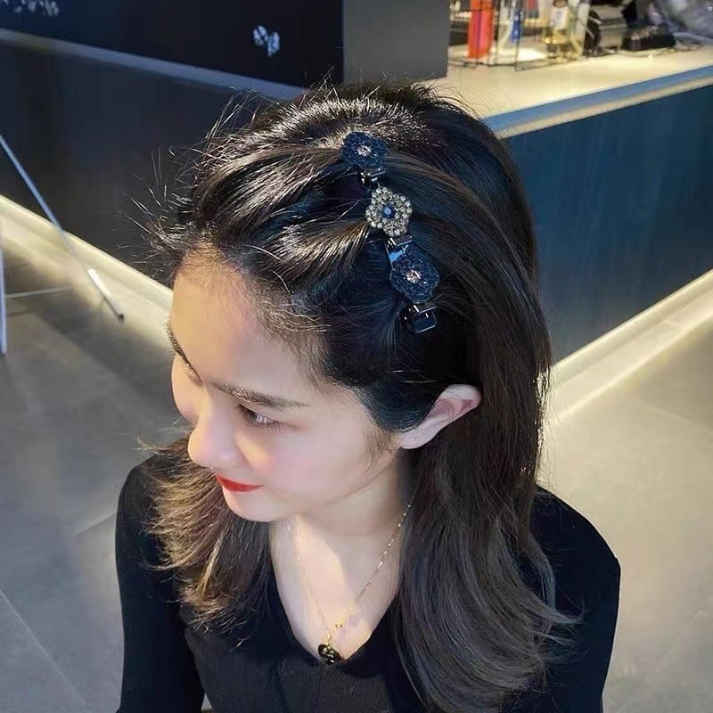 🔥  49% OFF 🔥🔥Sparkling Crystal Stone Braided Hair Clips