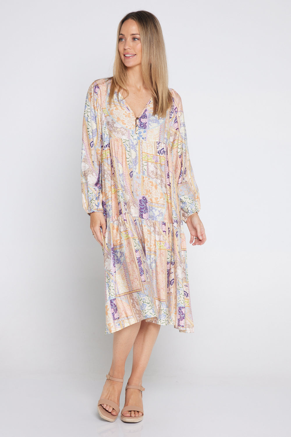 Carissa Dress - Dawn Floral Patchwork