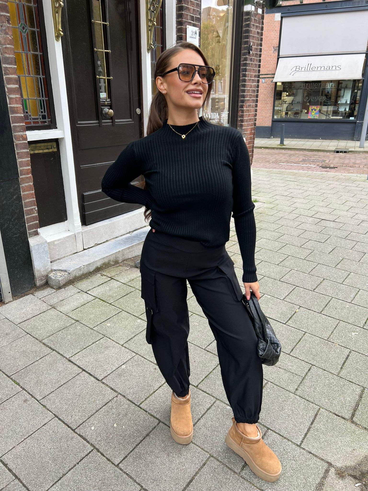Jill cargo pants black