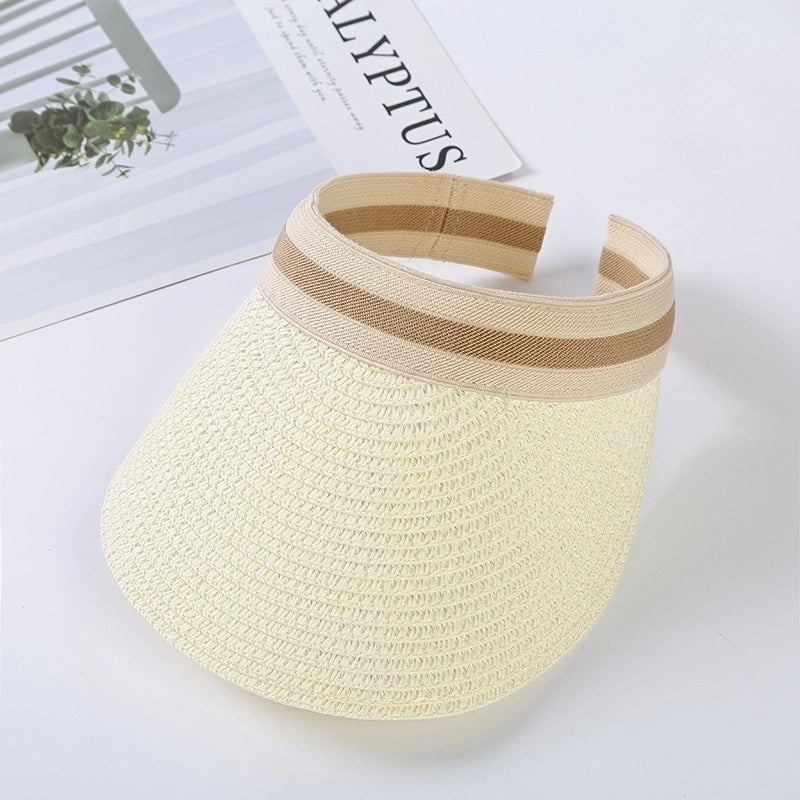Women's Lady Minimalist Solid Color Big Eaves Straw Hat