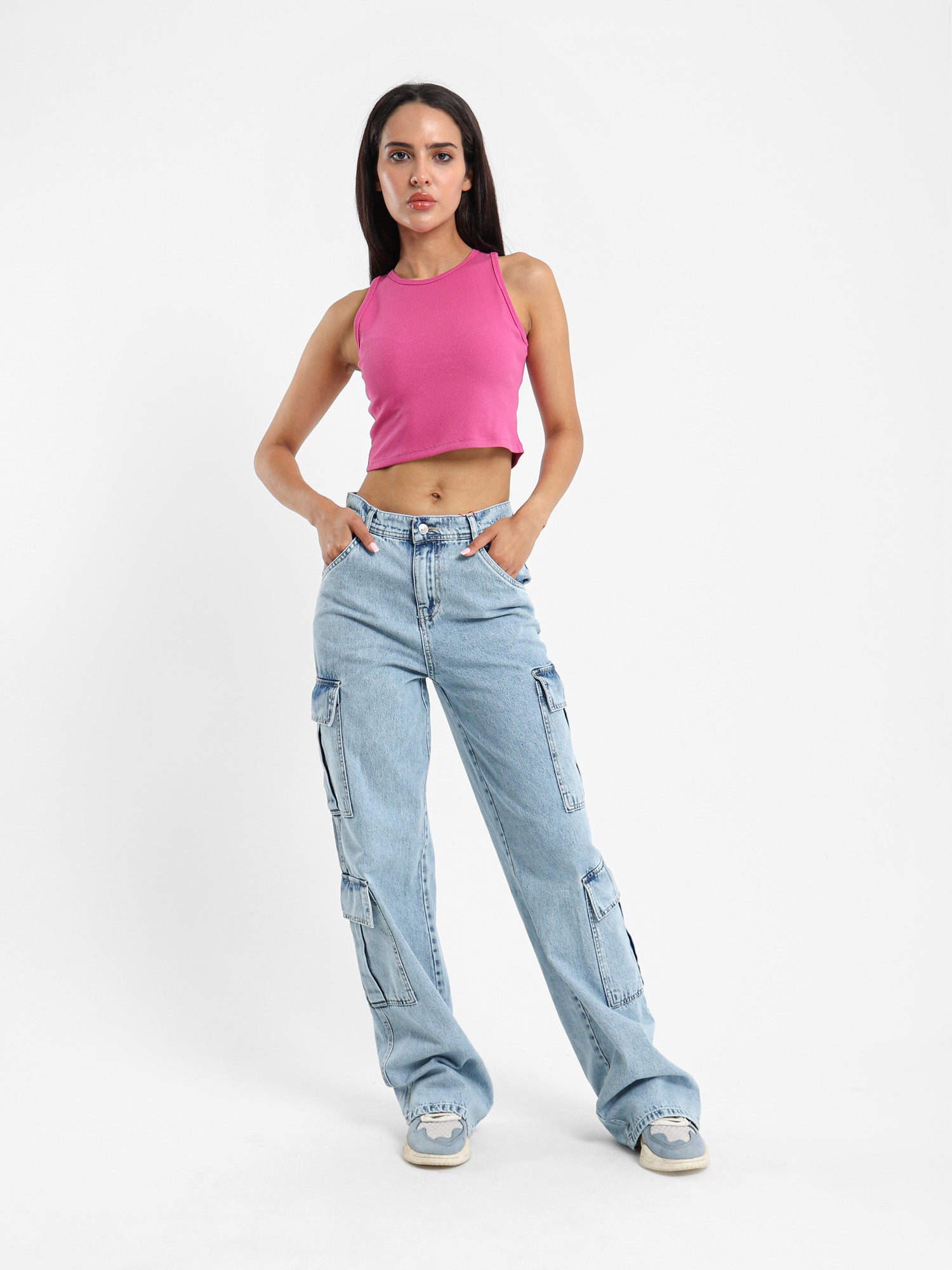 Cropped Halter Neck Top