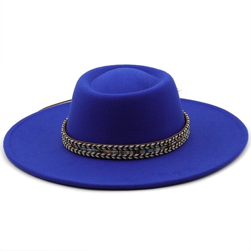 Fashion Ethnic Autumn And Winter Men's And Women's Couple Broad-brimmed Hat