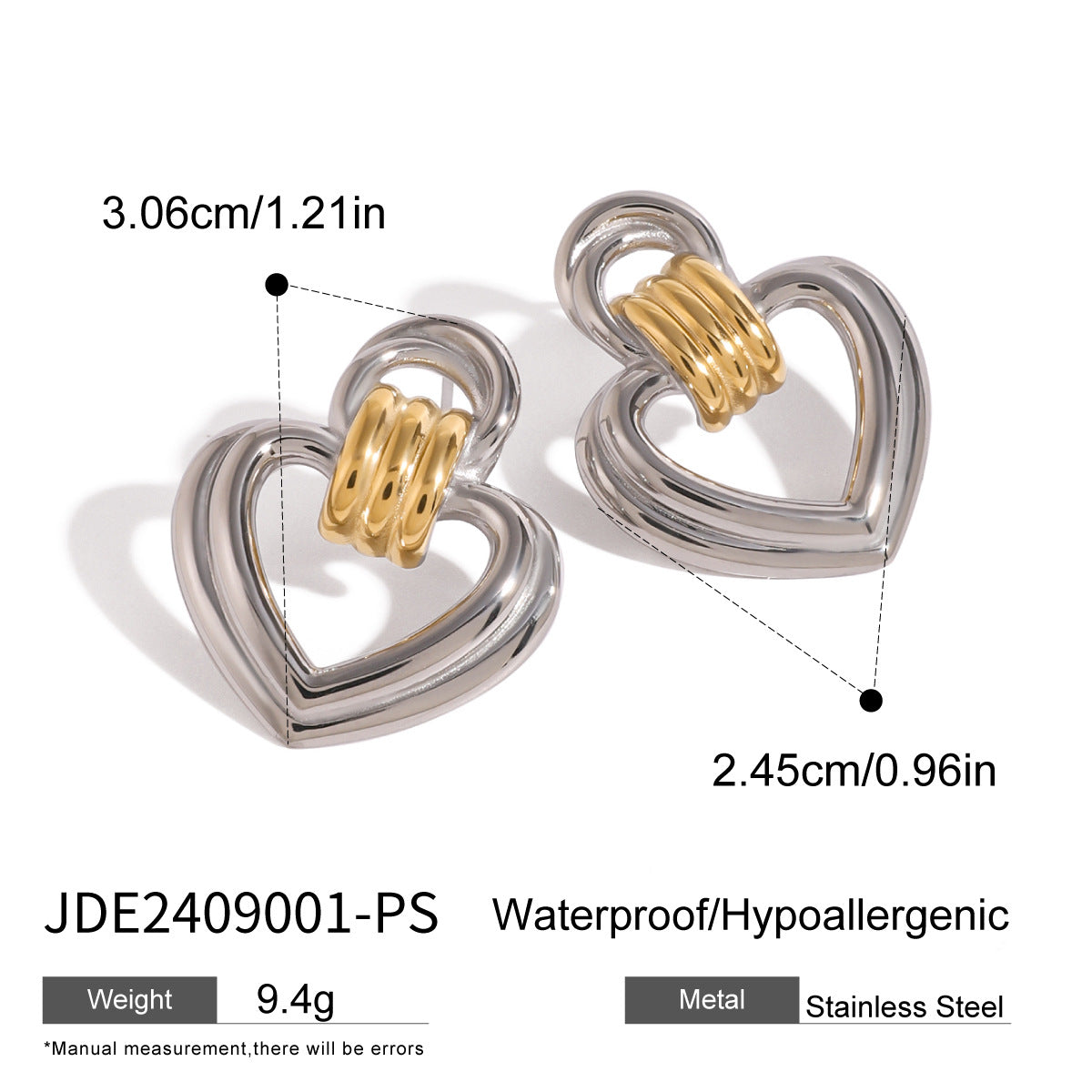 Jie Ding Color Matching Stainless Steel Hoop Earrings Niche Earrings Titanium Steel Earrings Earrings