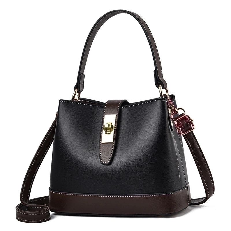 Women's Medium All Seasons Pu Leather Elegant Bucket Bag