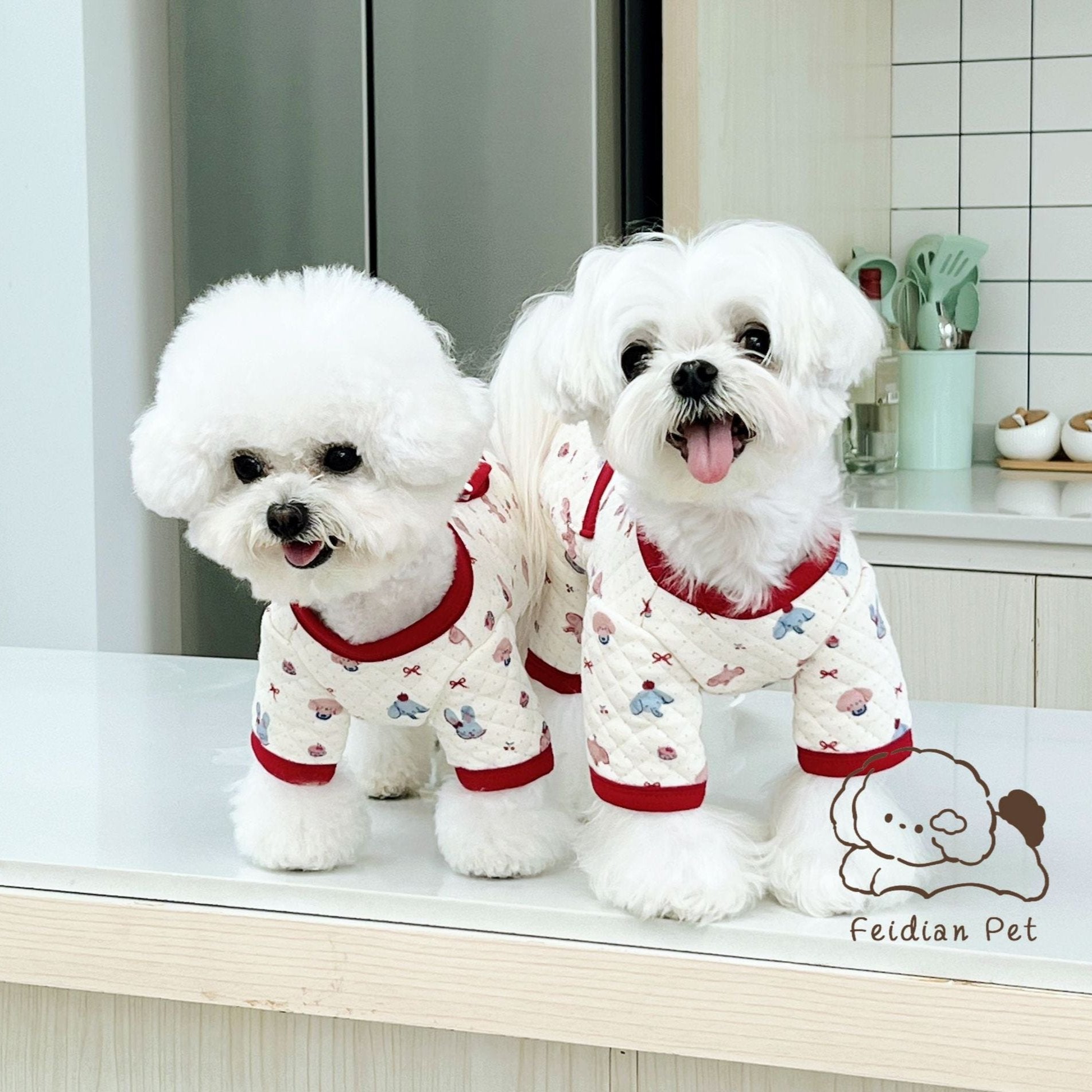 Rabbit Puppy Printed Soft Dog Cat Jacket/Jumpsuits