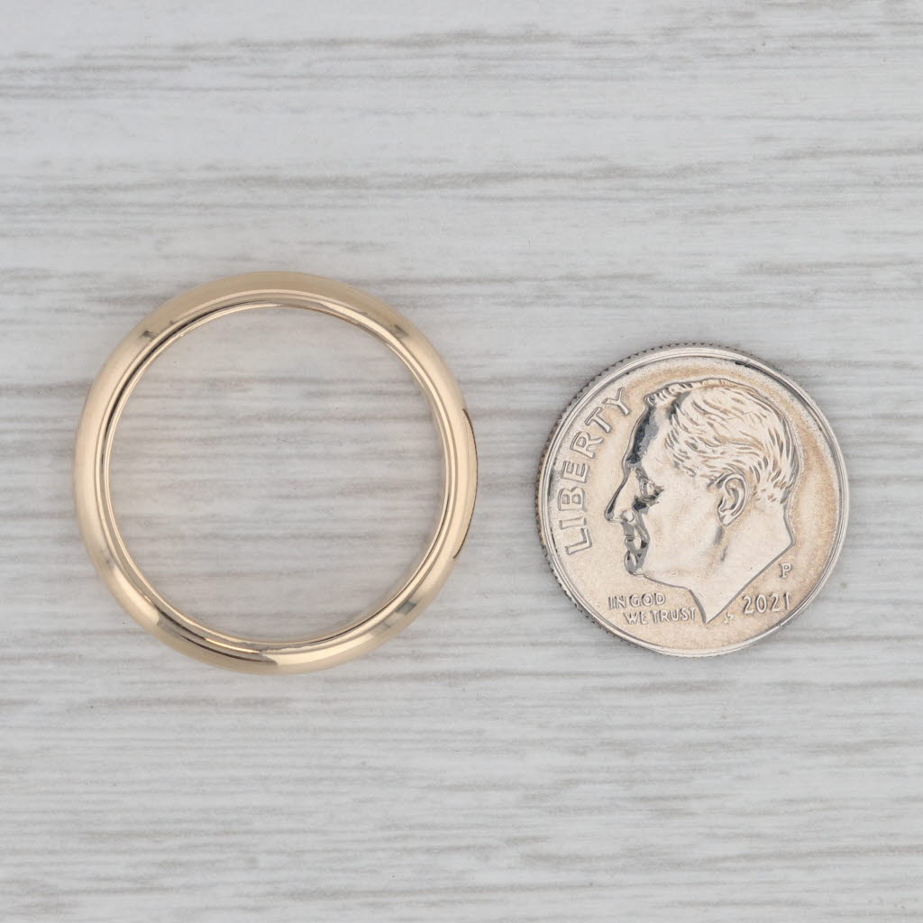 Classic Yellow Gold Wedding Band 14k Diana Size 8.5 Stackable Ring