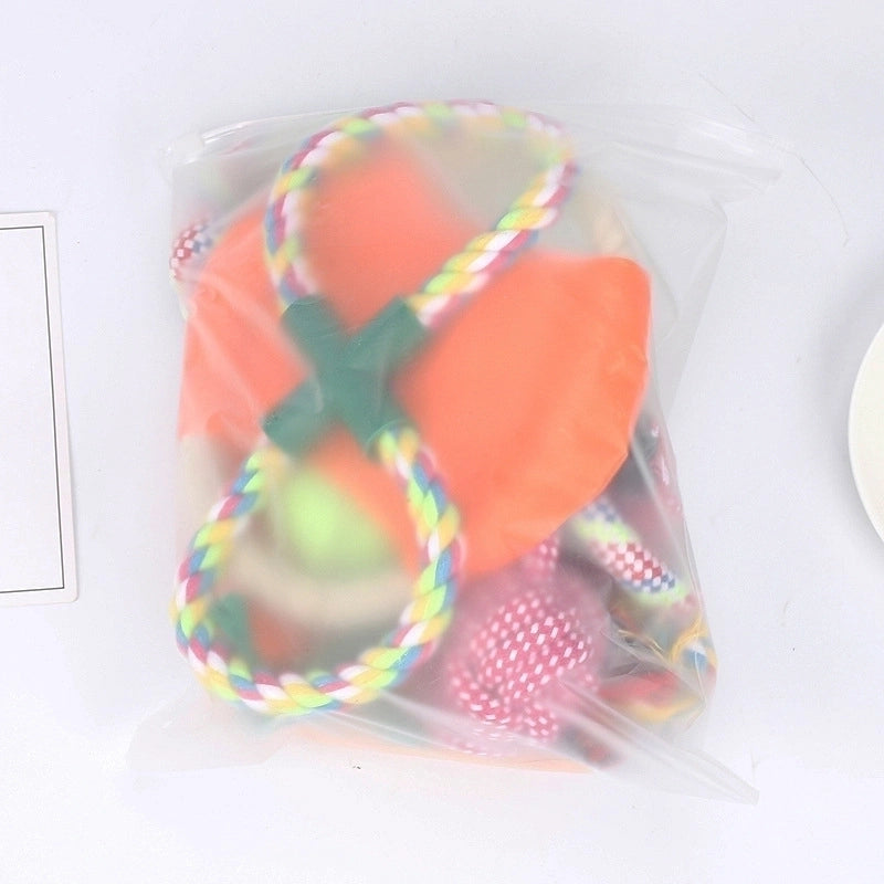 Simple Cotton Rope Knot Molar Pet Toy 10 Piece Set
