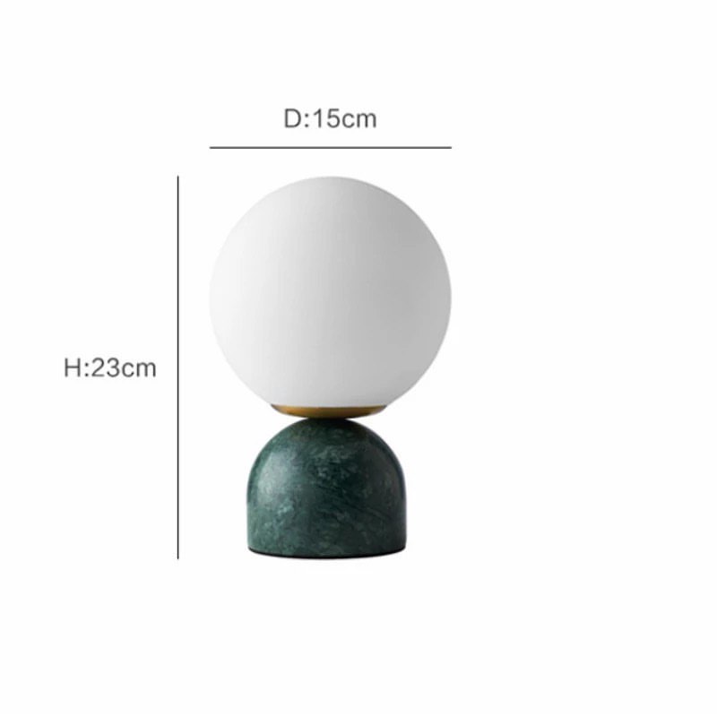 Minimalist Globe Table Lamp with High quality MARBLE Base