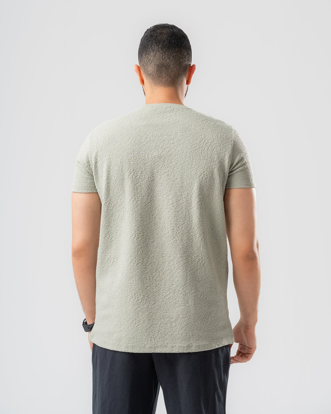 Half Sleeves Jaquard T-shirt