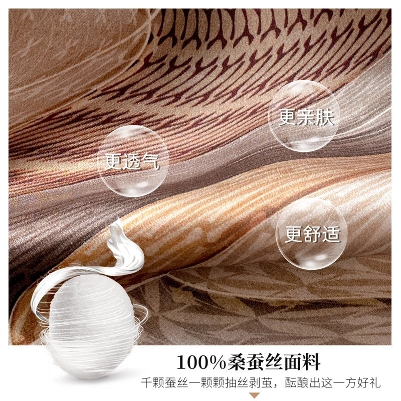 Women's Fashion Oil Painting Silk Printing Silk Scarves