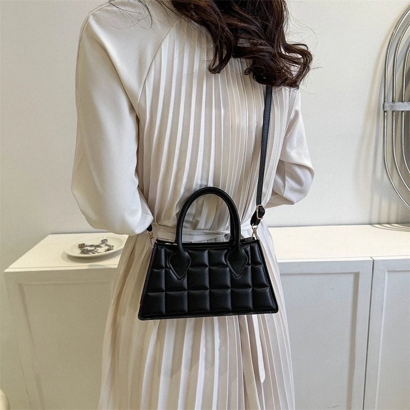 Women's Medium Pu Leather Solid Color Elegant Classic Style Square Zipper Shoulder Bag Handbag Crossbody Bag