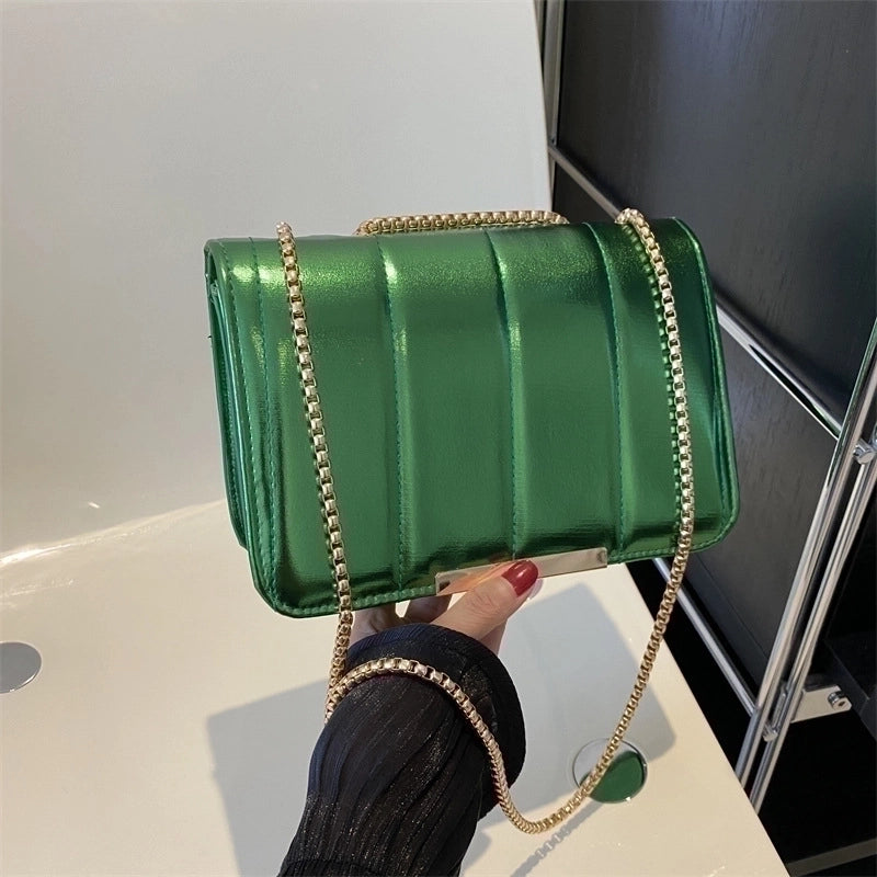 Women's Pu Leather Solid Color Vintage Style Streetwear Square Flip Cover Shoulder Bag