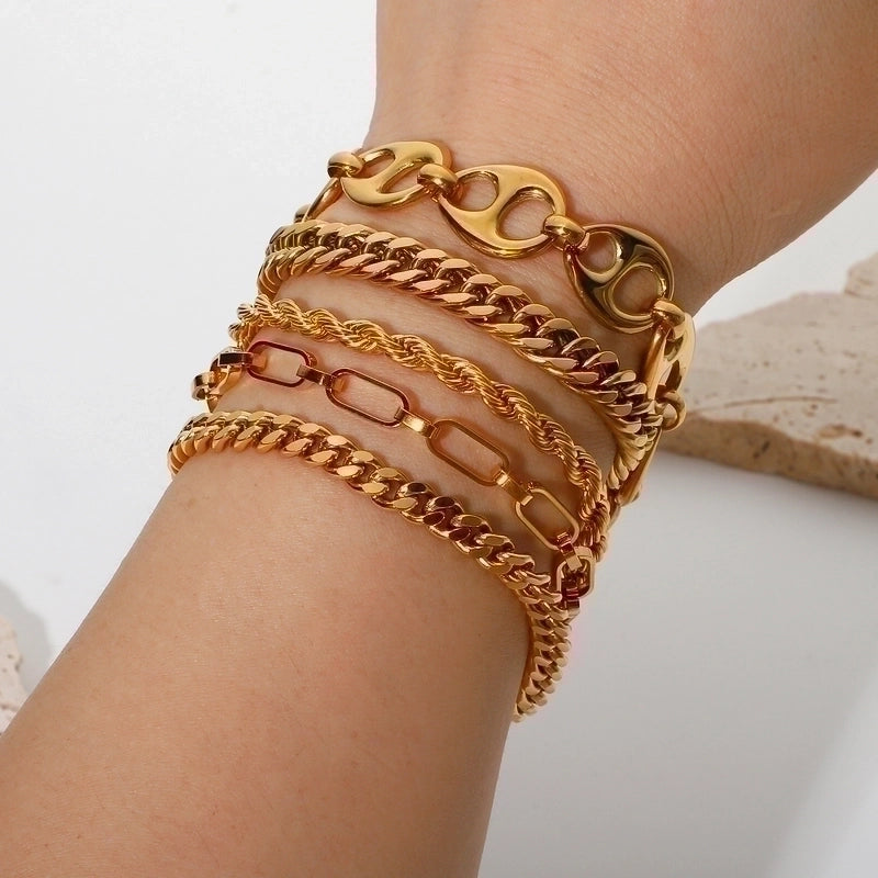 Fashion Stainless Steel No Inlaid Bracelets In Bulk