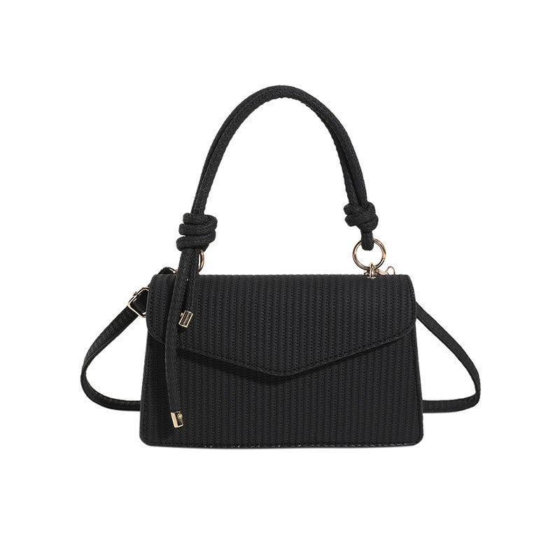 Women's Pu Leather Solid Color Basic Classic Style Square Magnetic Buckle Handbag Crossbody Bag Square Bag