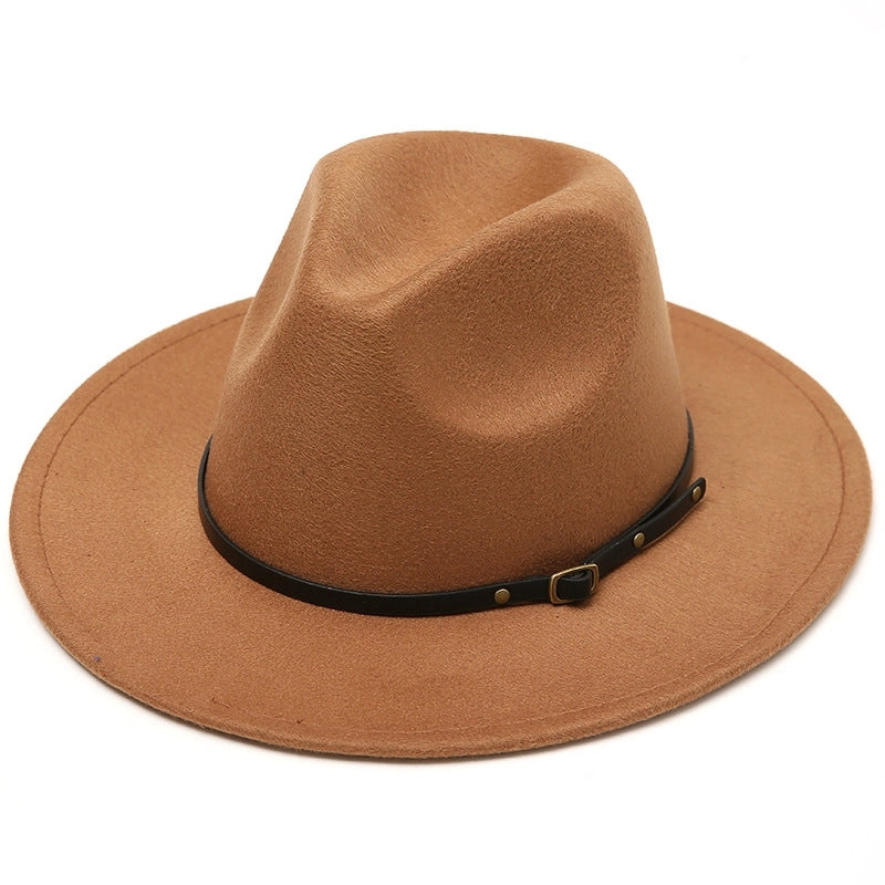 New Retro Women's Jazz Hat British Versatile Simple Woolen Hat Jazz Hat
