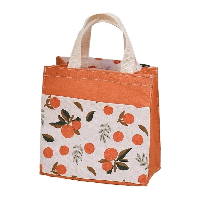 Simple Fruits Printing Portable Canvas Storage Bag