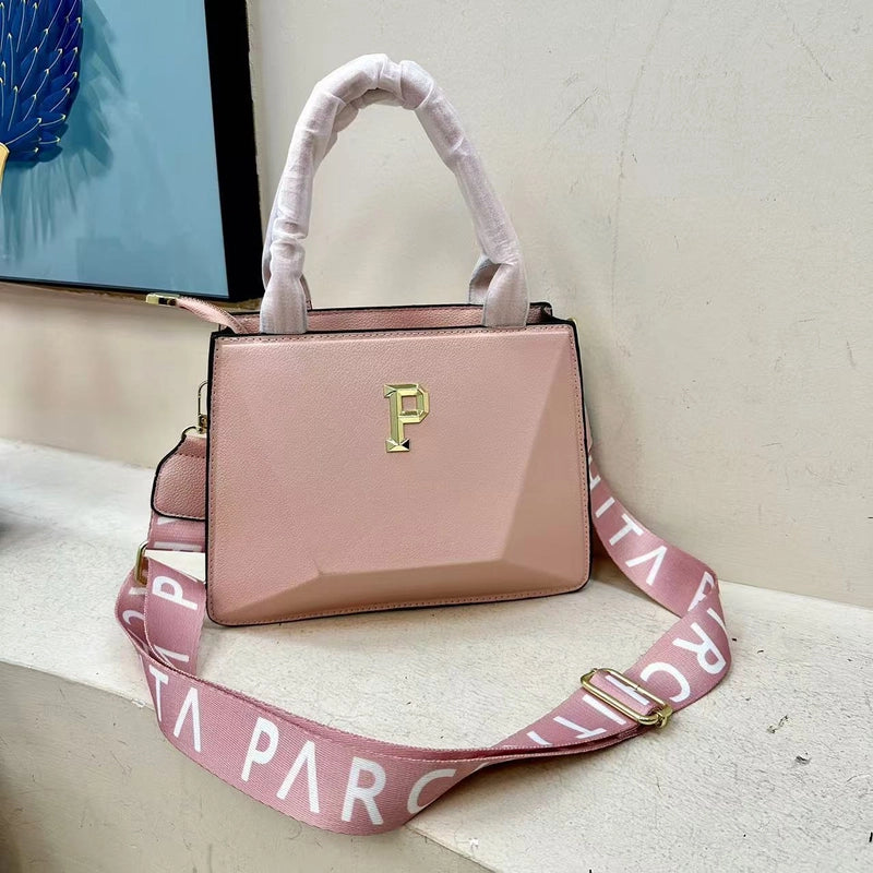 Women's Medium Pu Leather Letter Solid Color Streetwear Square Zipper Crossbody Bag