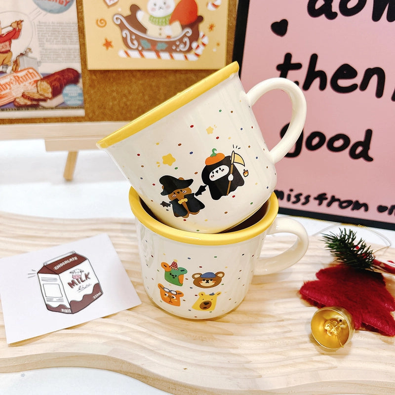 Casual Vacation Cartoon Ceramics Water Bottles 1 Piece