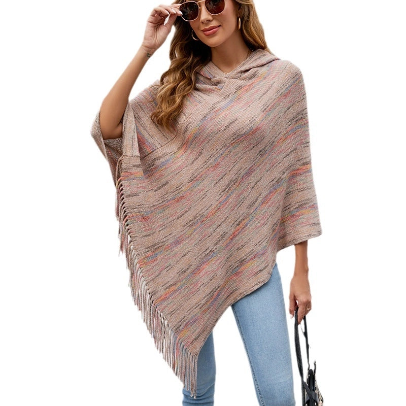 Women's Streetwear Stripe Polyester Tassel Shawl