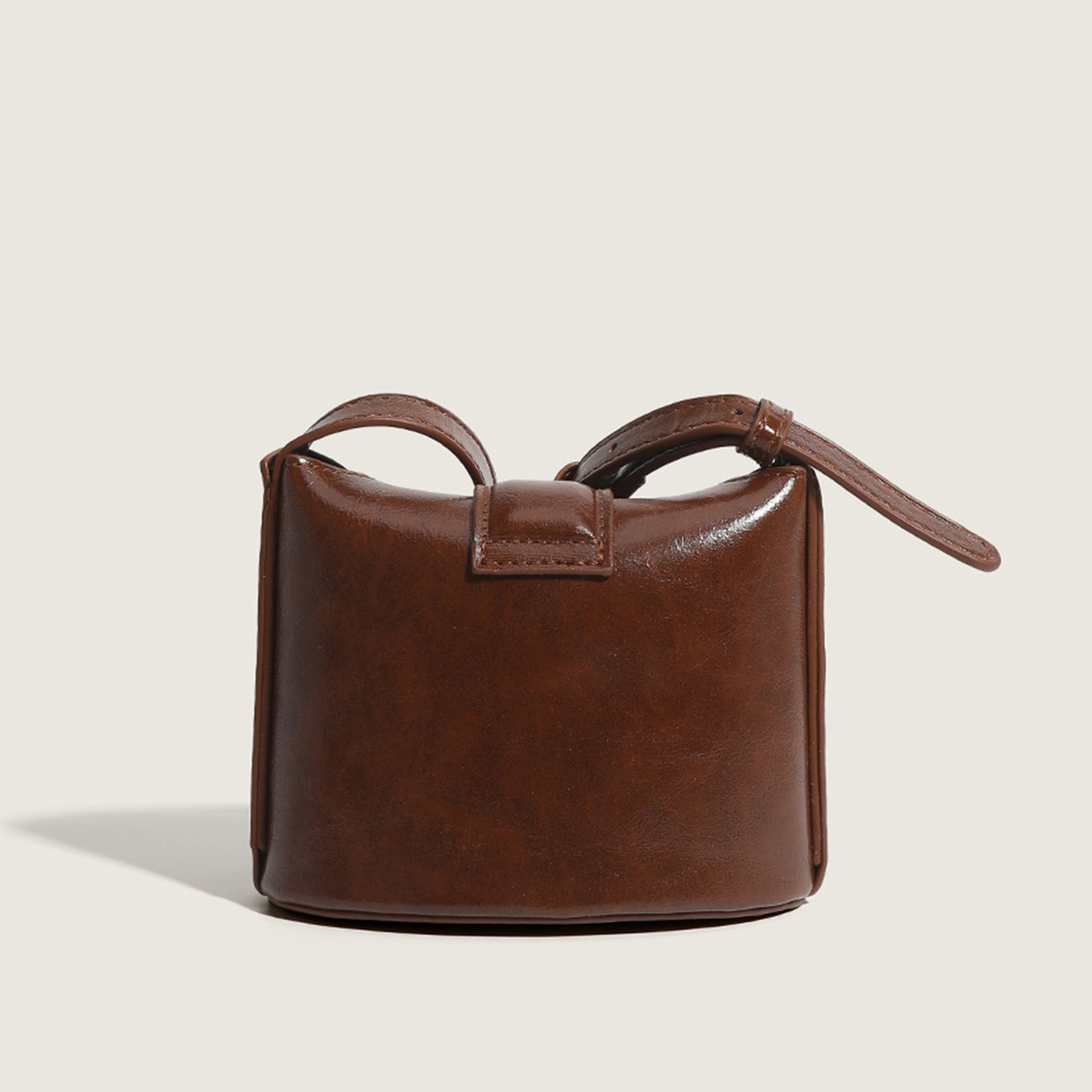 Mini Bucket  Bag with Metal Horseshoe Buckle