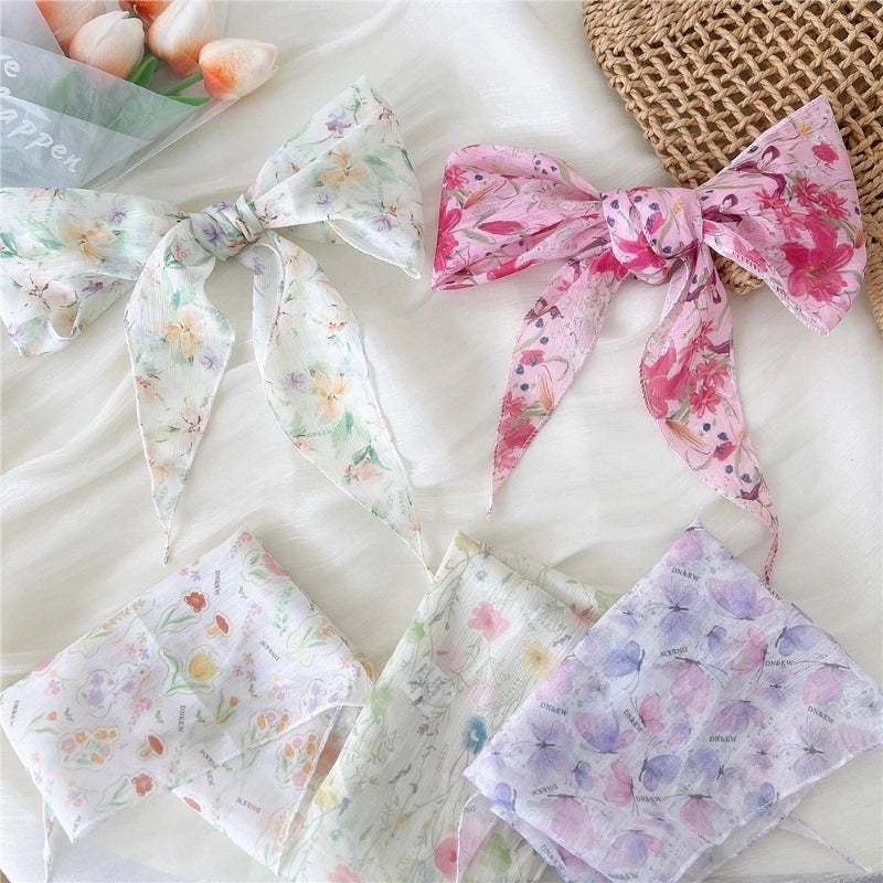 Women's Cartoon Style Cute Sweet Rhombus Synthetic Yarn Silk Scarf