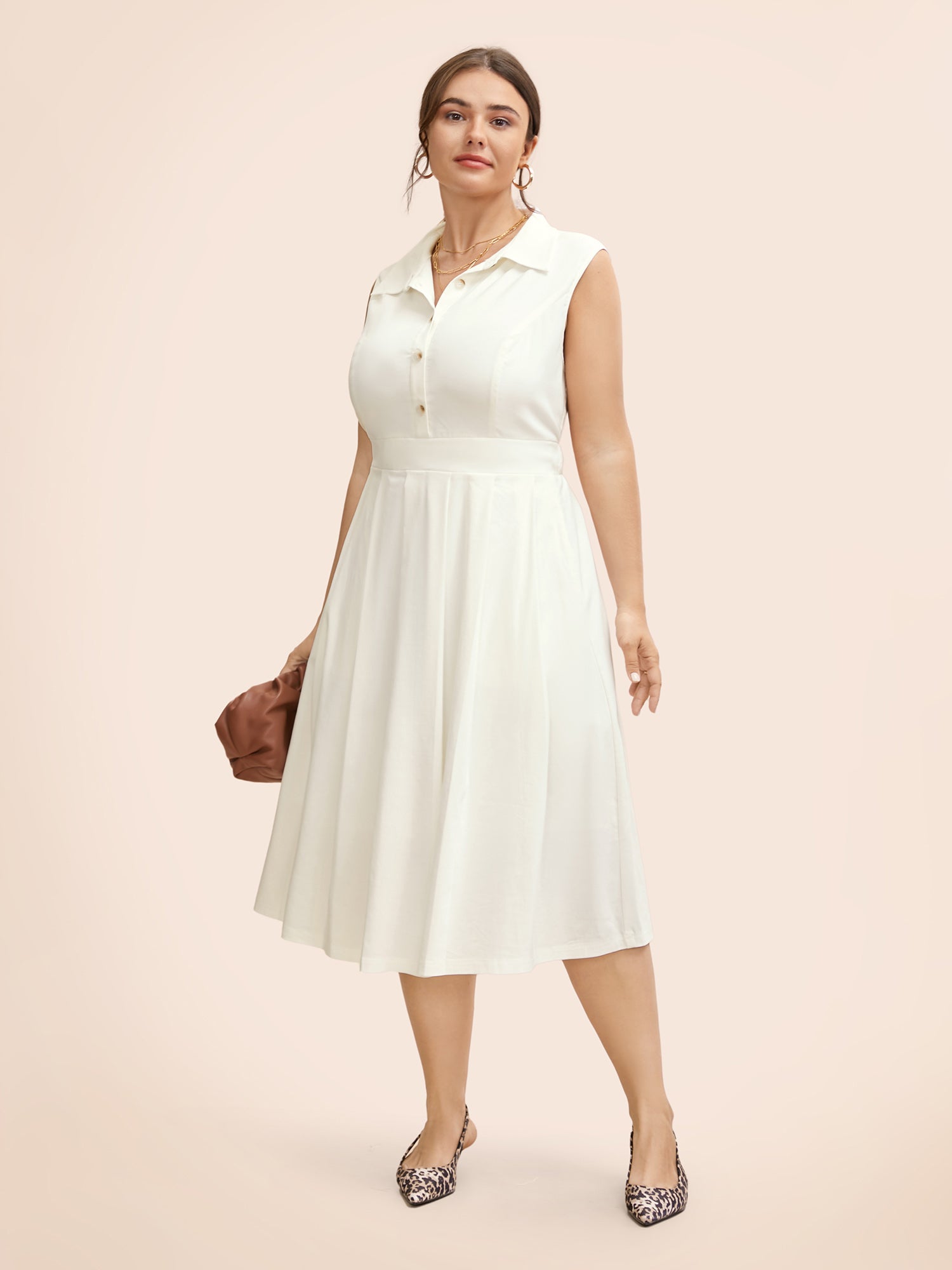 Stretch Woven Midfielder Midi Dress