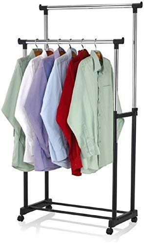 Steel Clothes Rack Double . Clothes Drying Rack Double Pole
