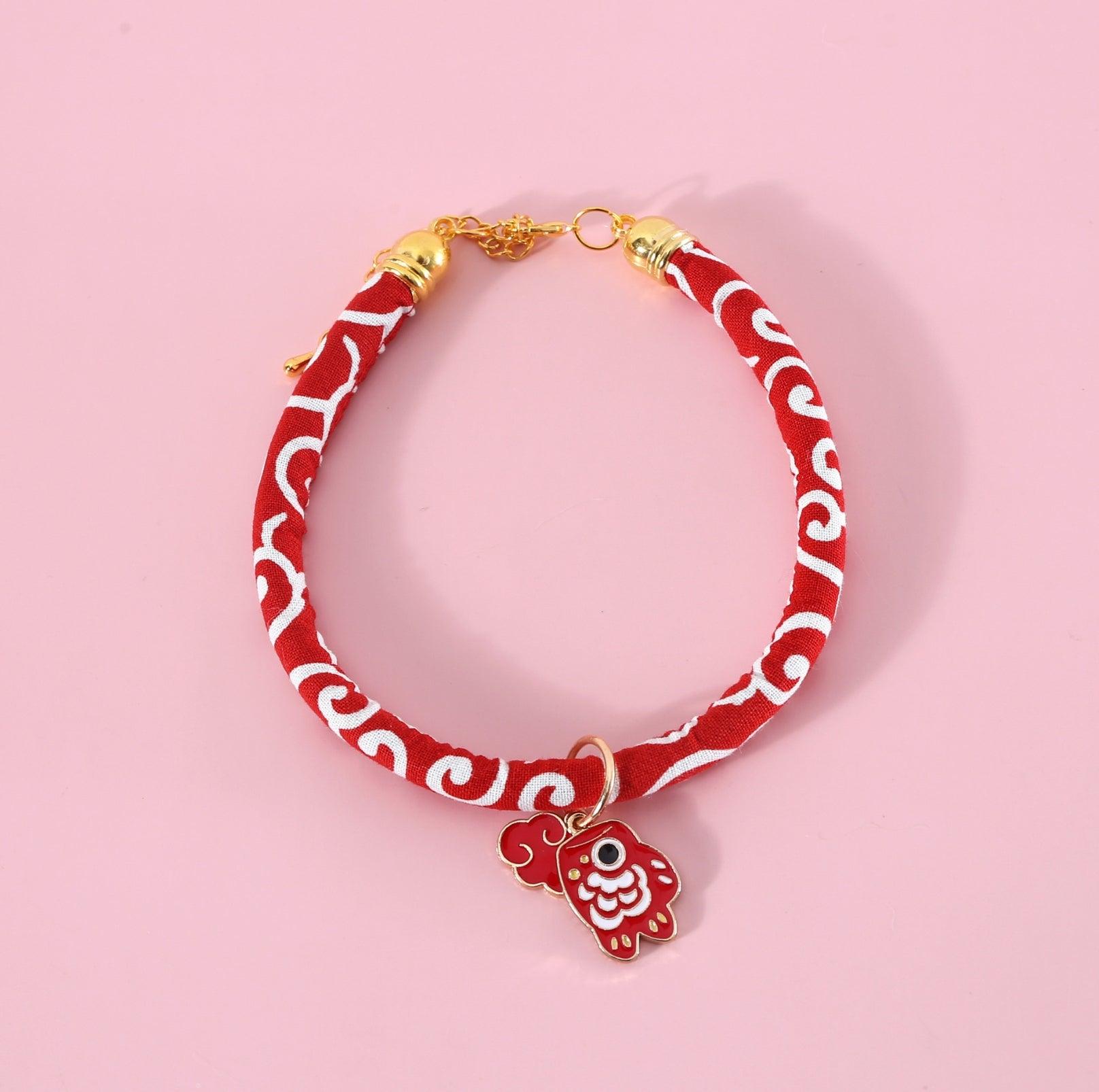 Charming Koi Fish Pendant Collar: Japanese-Styled Adjustable Pet Accessory