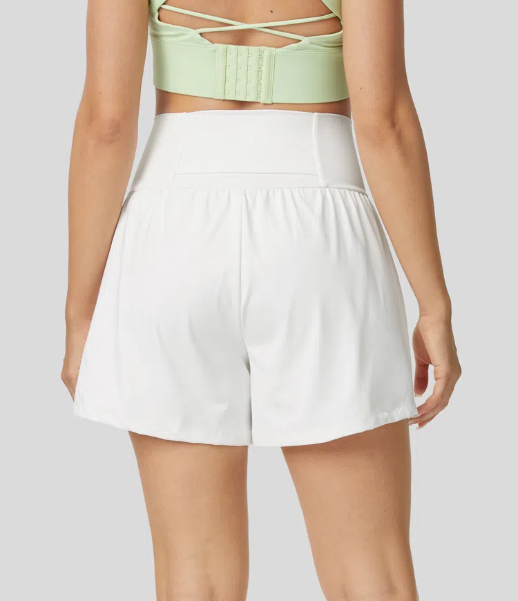⚡7 Packs for $24.98⚡Super High Waisted Back Pocket & Side Hidden Pocket 2-in-1 Yoga Shorts, 7/14 Color Sets