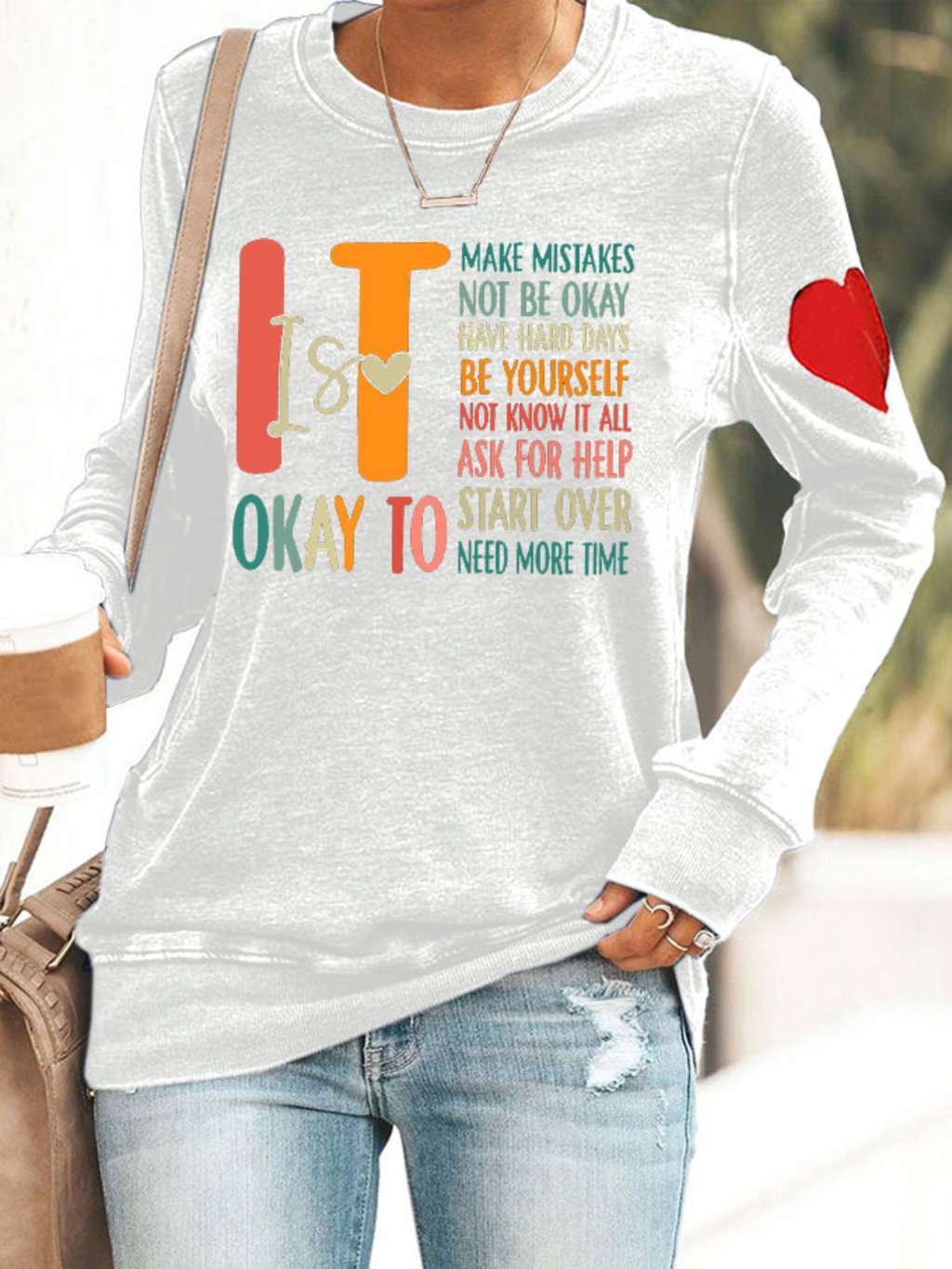 Women's It's Ok... Mental Health Printed Sweatshirt