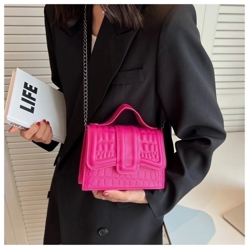 Women's Small Summer Pu Leather Fashion Square Bag
