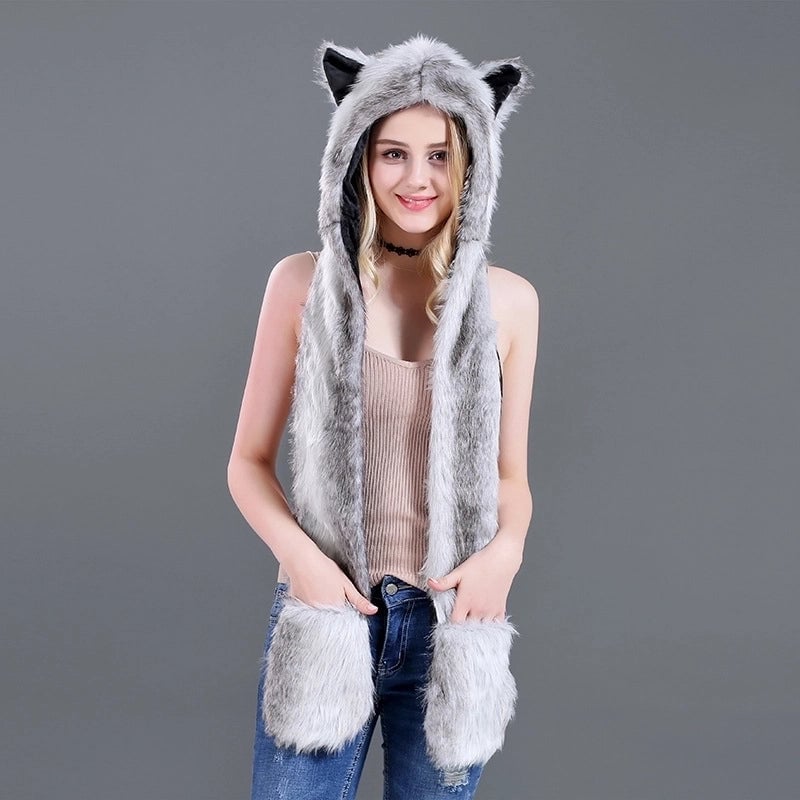Unisex Fashion Cartoon Imitation Fur Winter Scarves